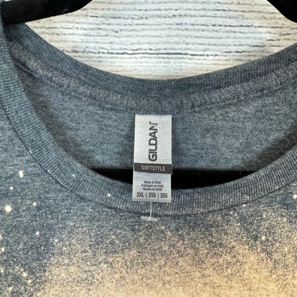 Gildan Plus Size Soft Style Gray "Play Ball" Baseball Graphic Tee Size 2XL - Picture 2 of 6